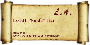 Loidl Aurélia névjegykártya
